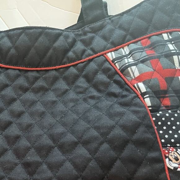 Bradford Exchange: Disney, Mickey & Minnie Love Story" Quilted Tote w/ Charm - Picture 9 of 14